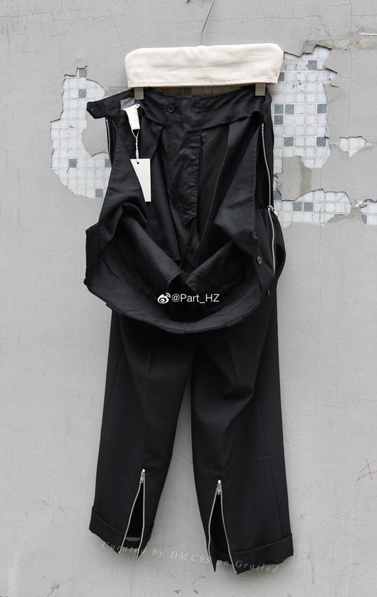 Yohji Yamamoto Pour Homme A/W 2004 Zip Wool Trousers