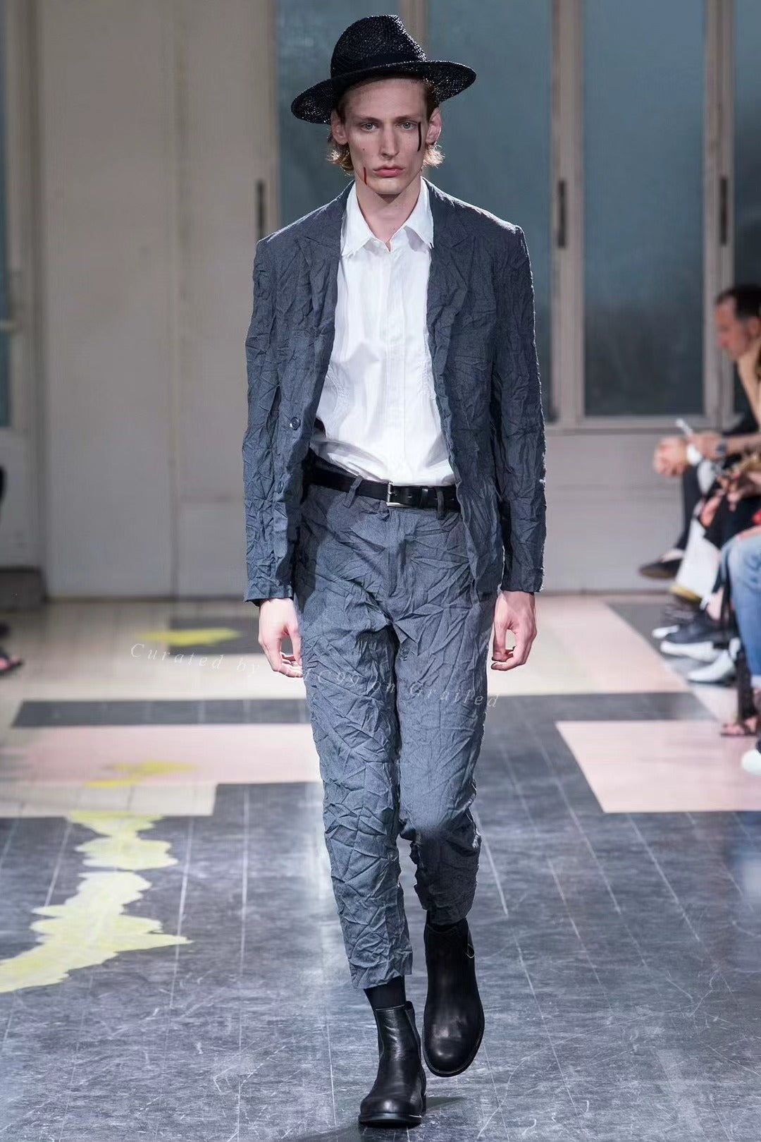 Yohji Yamamoto Pour Homme S/S 2016 Gray Pleated Trousers