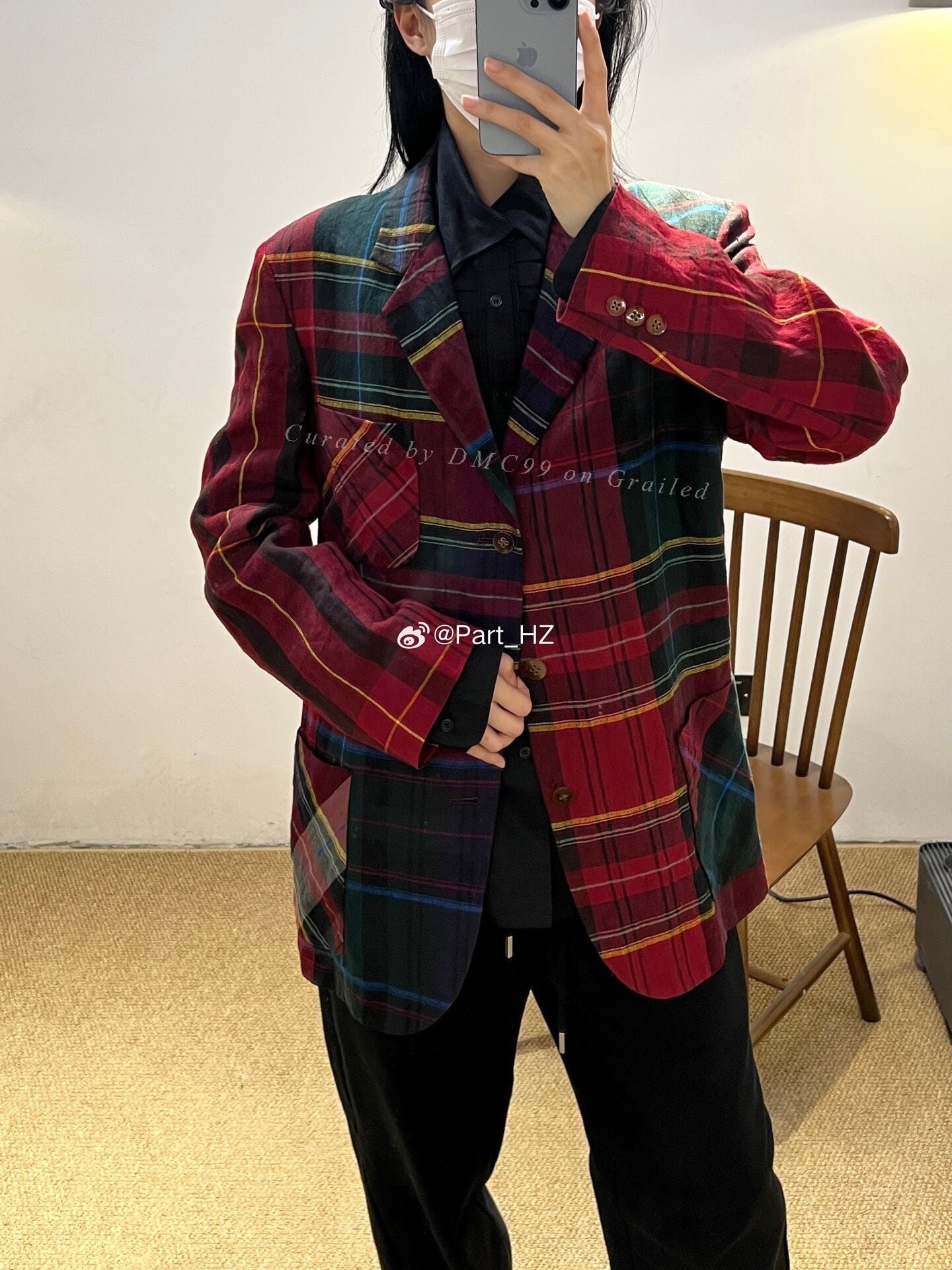 Yohji Yamamoto S/S 2005 Plaid Patchwork Jacket