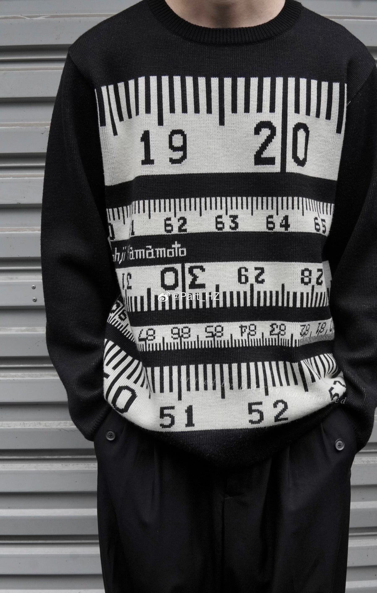 Yohji Yamamoto Pour Homme A/W 1995 Ruler Sweater