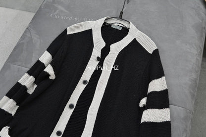 Yohji Yamamoto S/S 2021 Stripe Knit Jacket