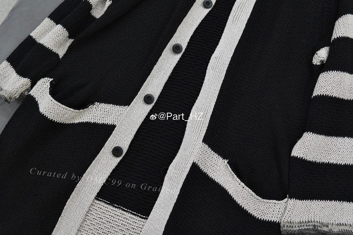 Yohji Yamamoto S/S 2021 Stripe Knit Jacket
