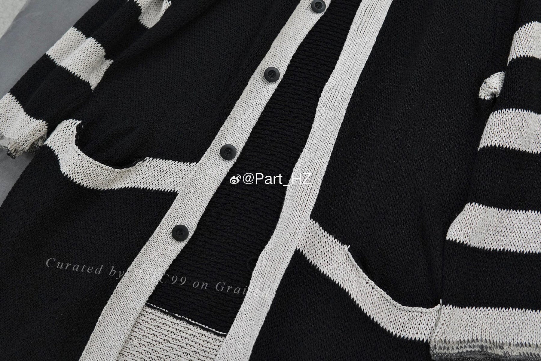 Yohji Yamamoto S/S 2021 Stripe Knit Jacket