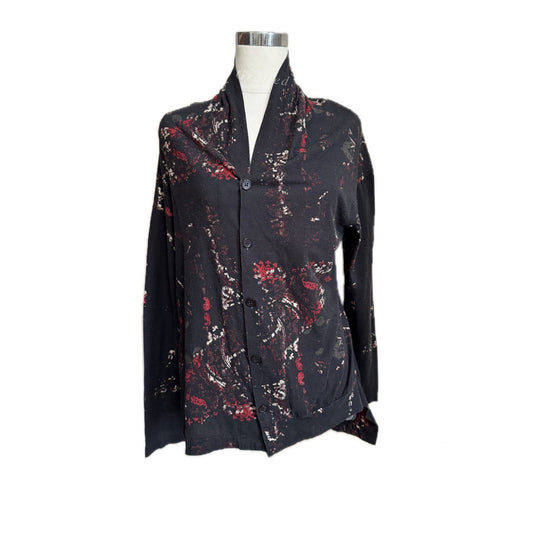 Yohji Yamamoto Graffiti Print Cardigan