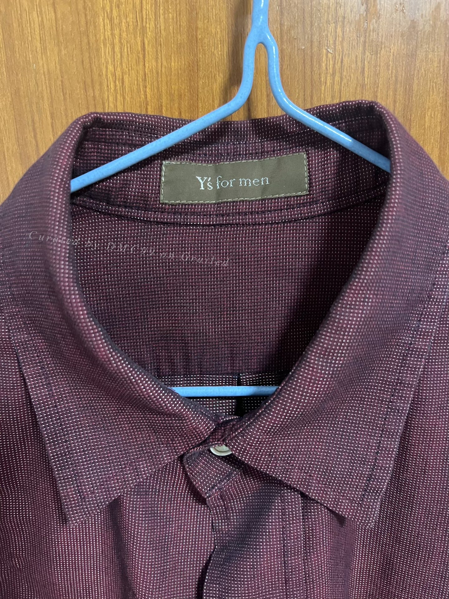 Yohji Yamamoto Y's Men's Burgundy Shirt