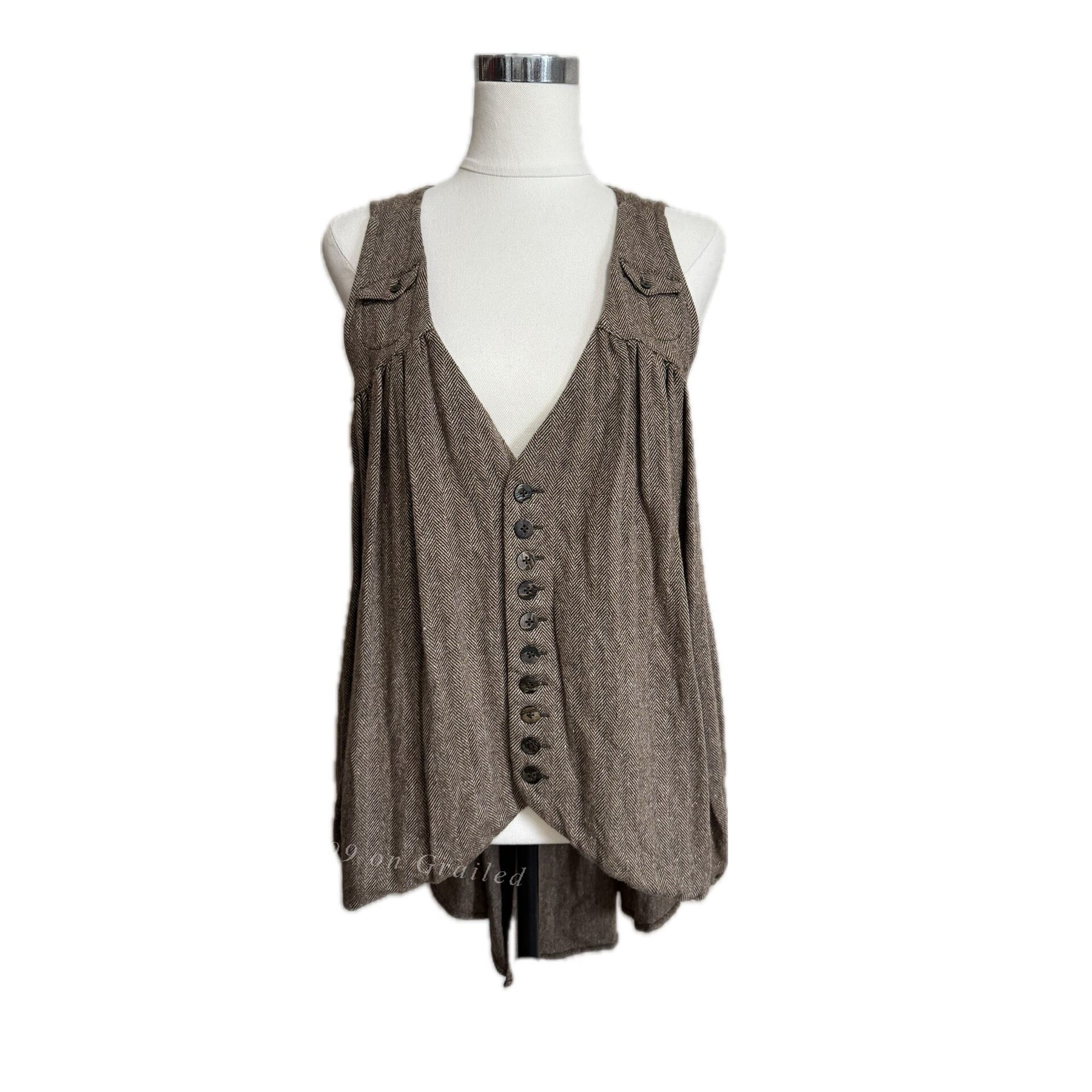 Kapital Herringbone Swallowtail Vest