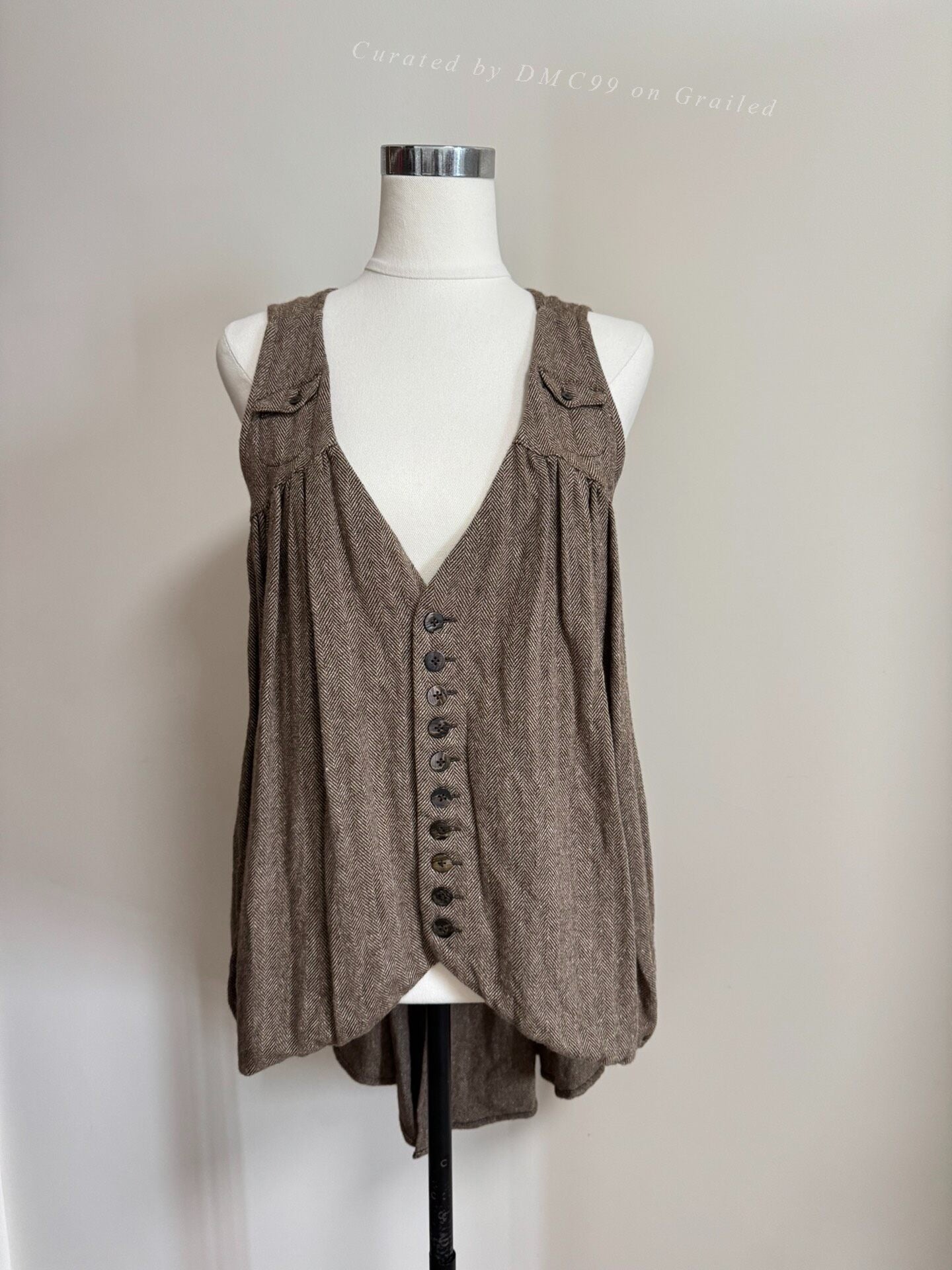 Kapital Herringbone Swallowtail Vest