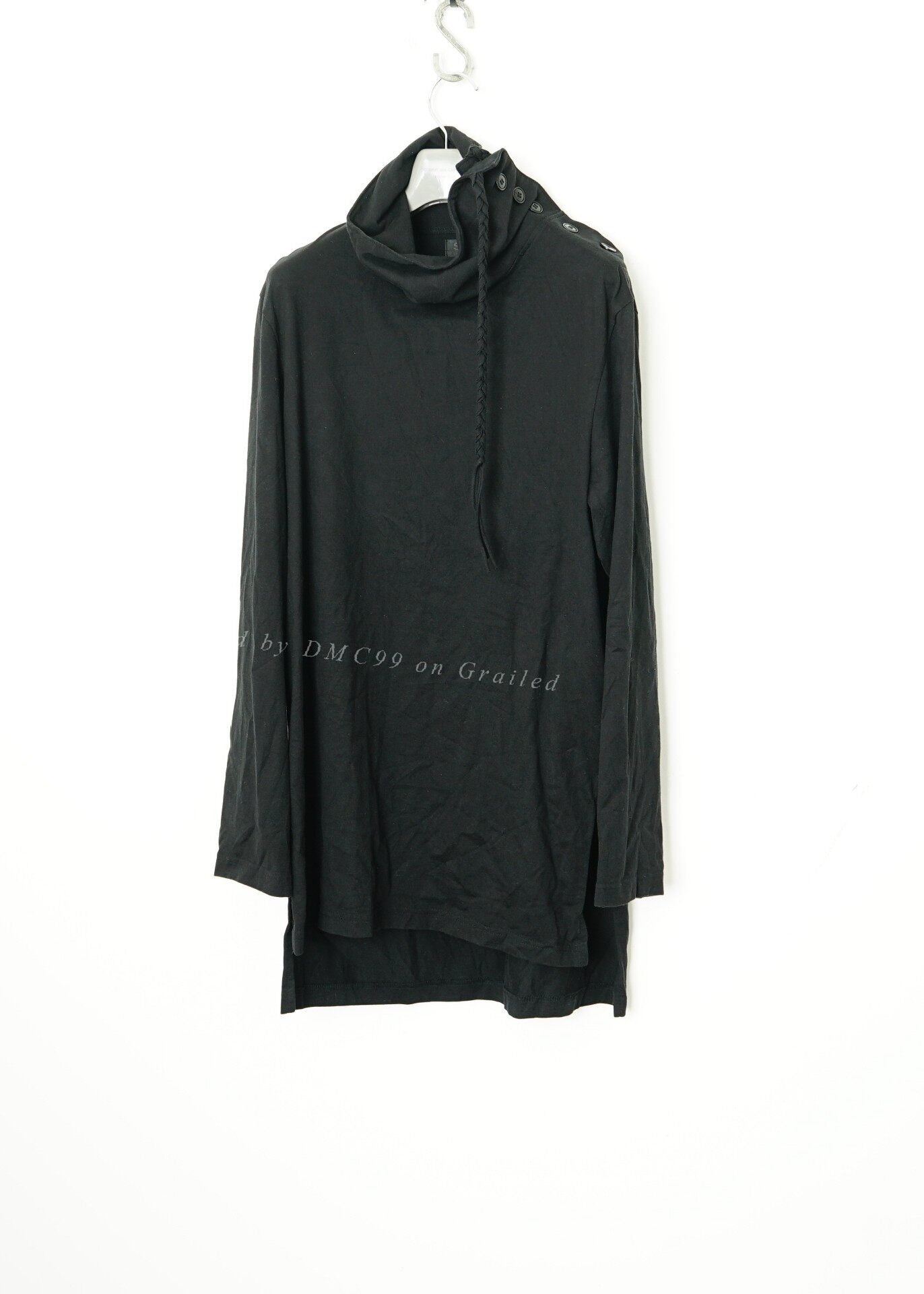 Yohji Yamamoto High Neck Tie Long Sleeve T-shirt