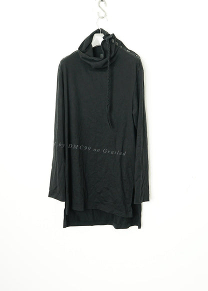 Yohji Yamamoto High Neck Tie Long Sleeve T-shirt