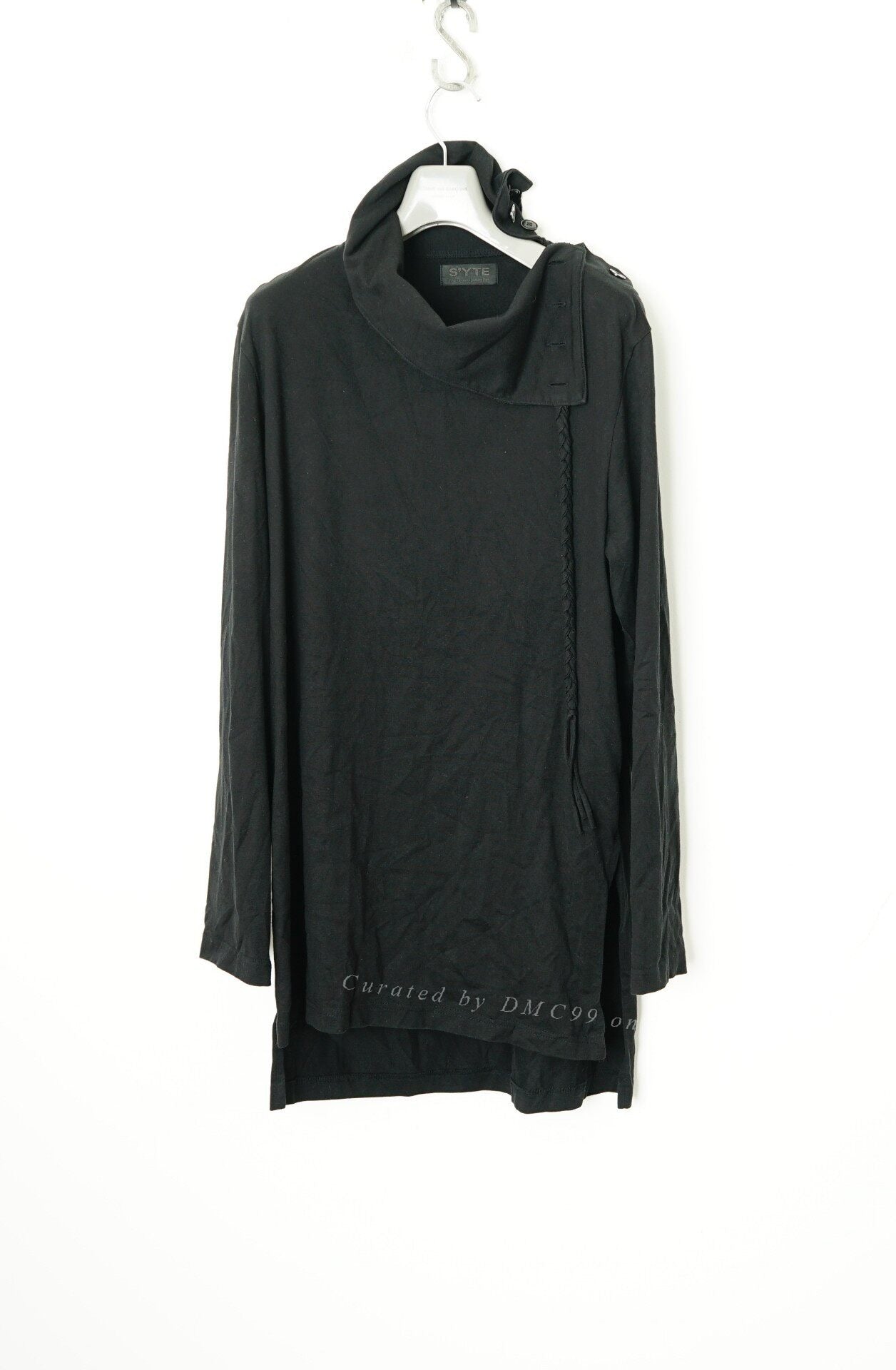 Yohji Yamamoto High Neck Tie Long Sleeve T-shirt