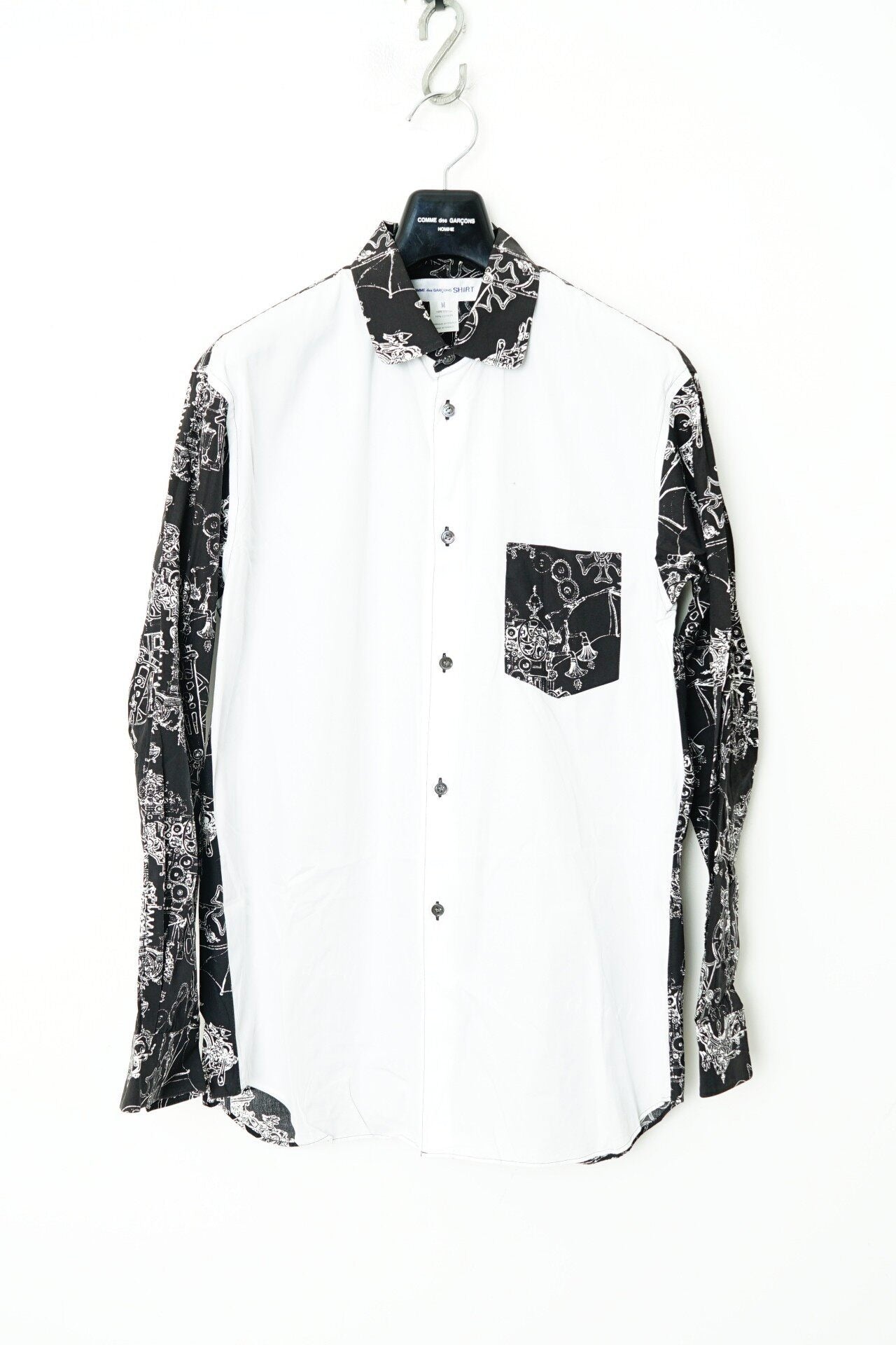 Comme des Garçons Black White Spliced Shirt