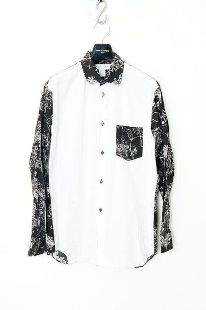 Comme des Garçons Black White Spliced Shirt