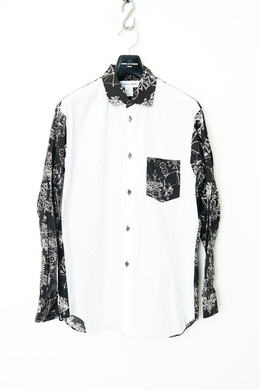 Comme des Garçons Black White Spliced Shirt