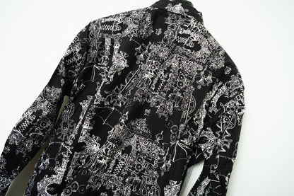 Comme des Garçons Black White Spliced Shirt
