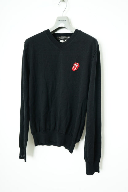 Comme des Garçons Archive Rolling Stones V-neck Knit