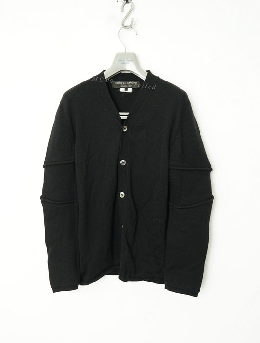 Comme des Garçons CDG Knife-Cut Armor Sleeve Cardigan