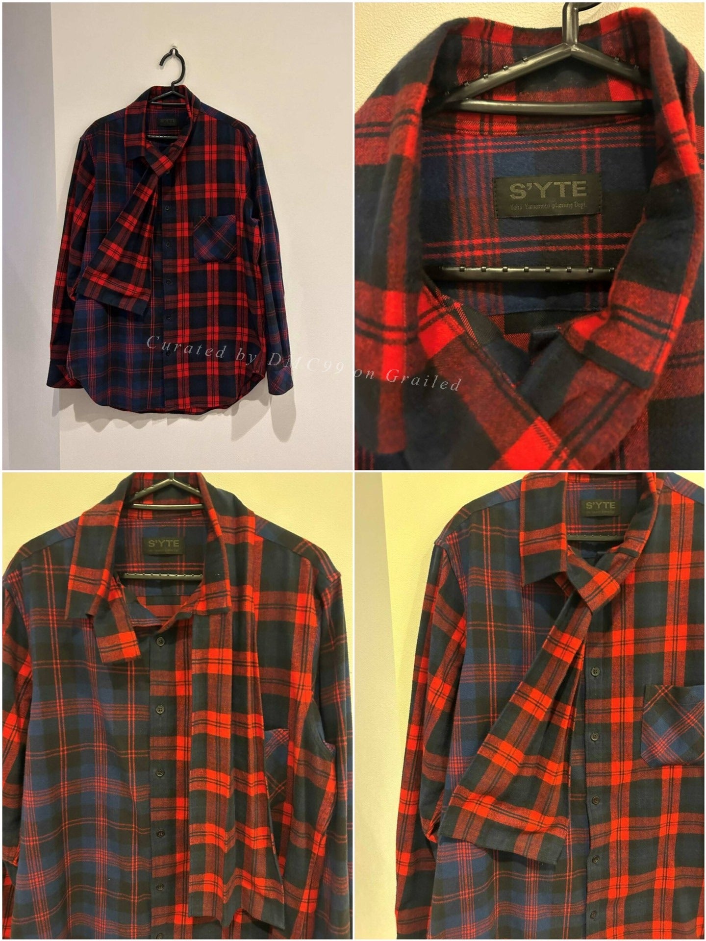 Yohji Yamamoto Syte Flannel Scarf Shirt