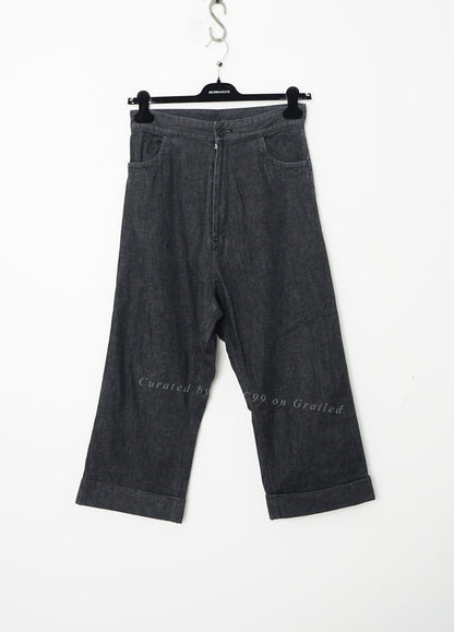 Yohji Yamamoto Hakama Denim Wide-Leg Pants
