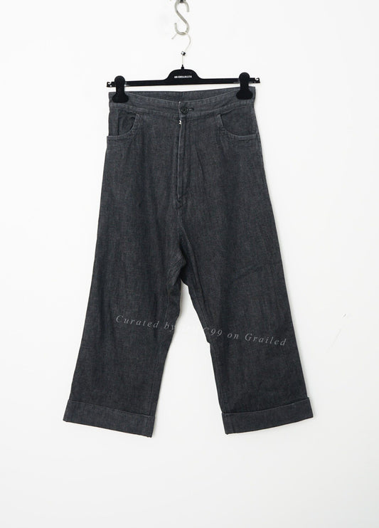 Yohji Yamamoto Hakama Denim Wide-Leg Pants