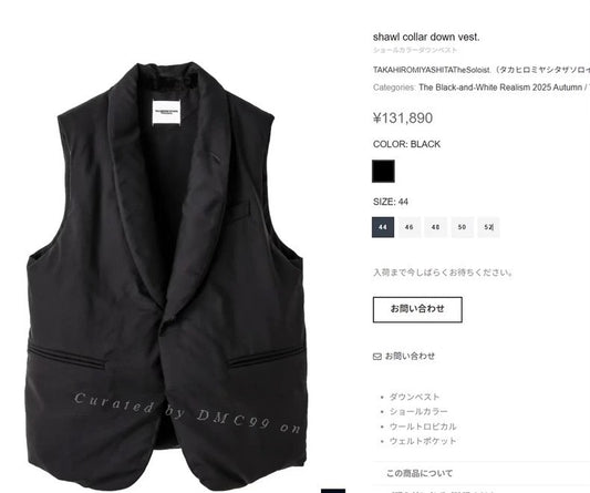 the soloist 25AW down vest