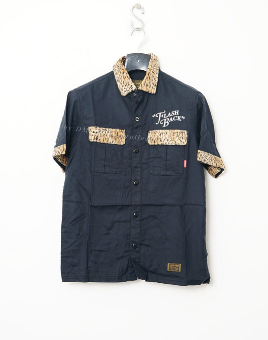 NEIGHBORHOOD Tiger Stripe Embroidered Short-Sleeve Shirt