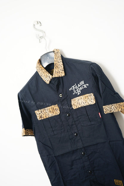 NEIGHBORHOOD Tiger Stripe Embroidered Short-Sleeve Shirt