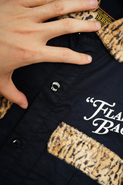 NEIGHBORHOOD Tiger Stripe Embroidered Short-Sleeve Shirt