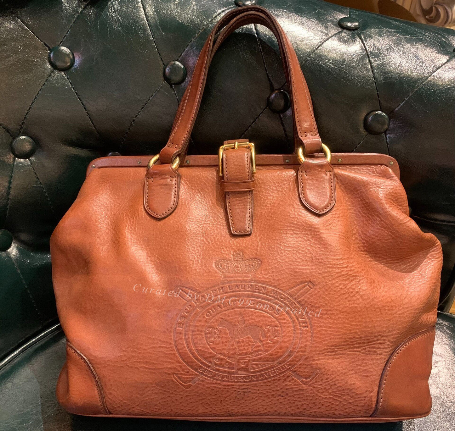 Ralph Lauren Old Main Line Leather Handbag