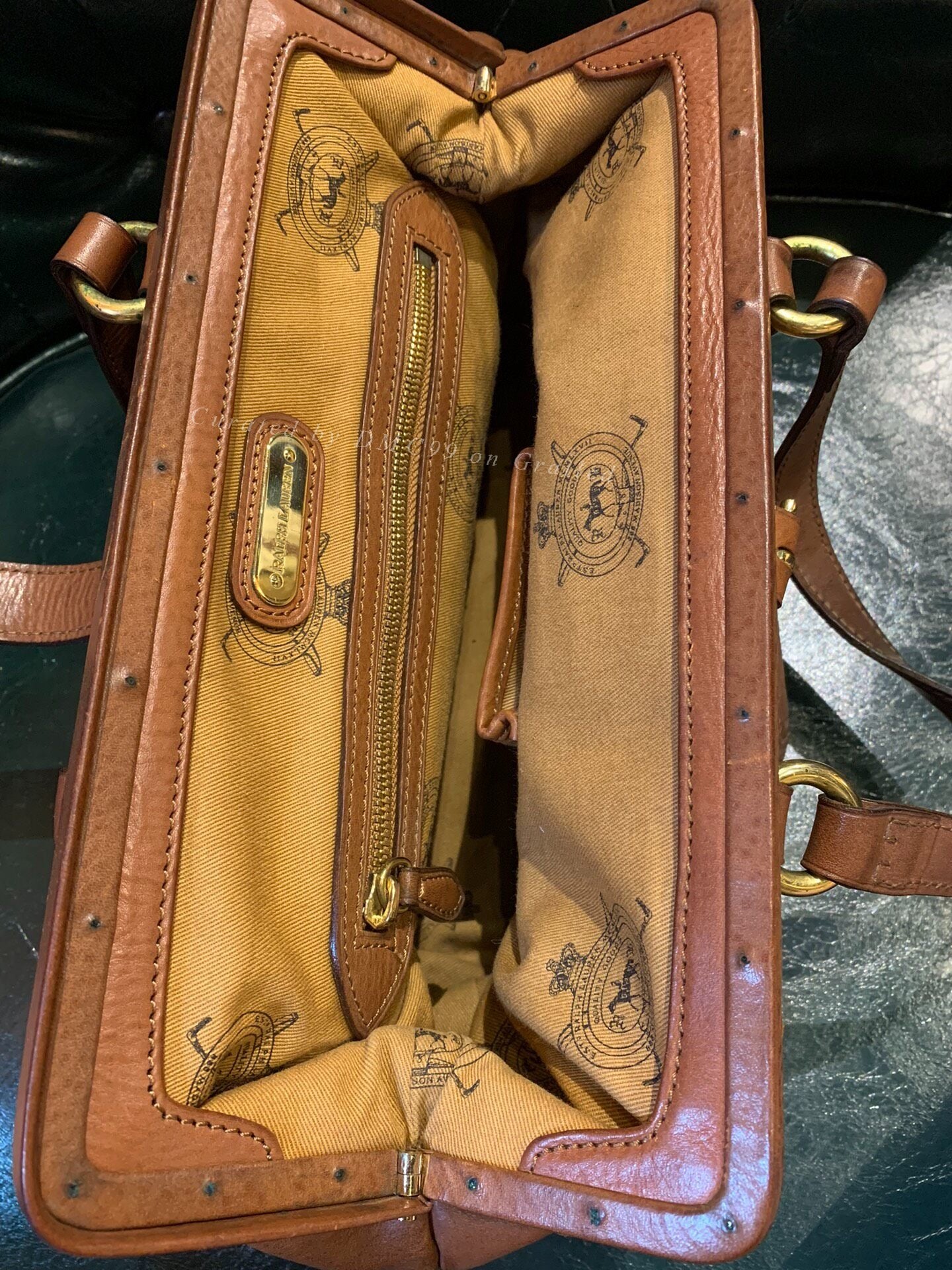 Ralph Lauren Old Main Line Leather Handbag