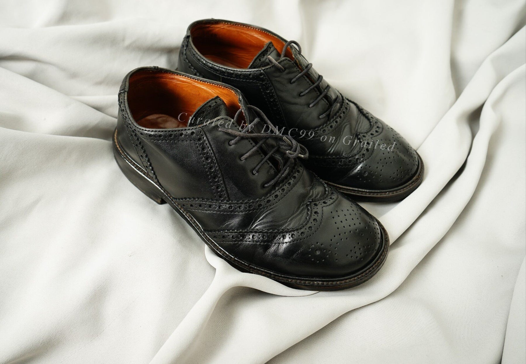Dries Van Noten Cut-Out Carved Brogue Leather Shoes