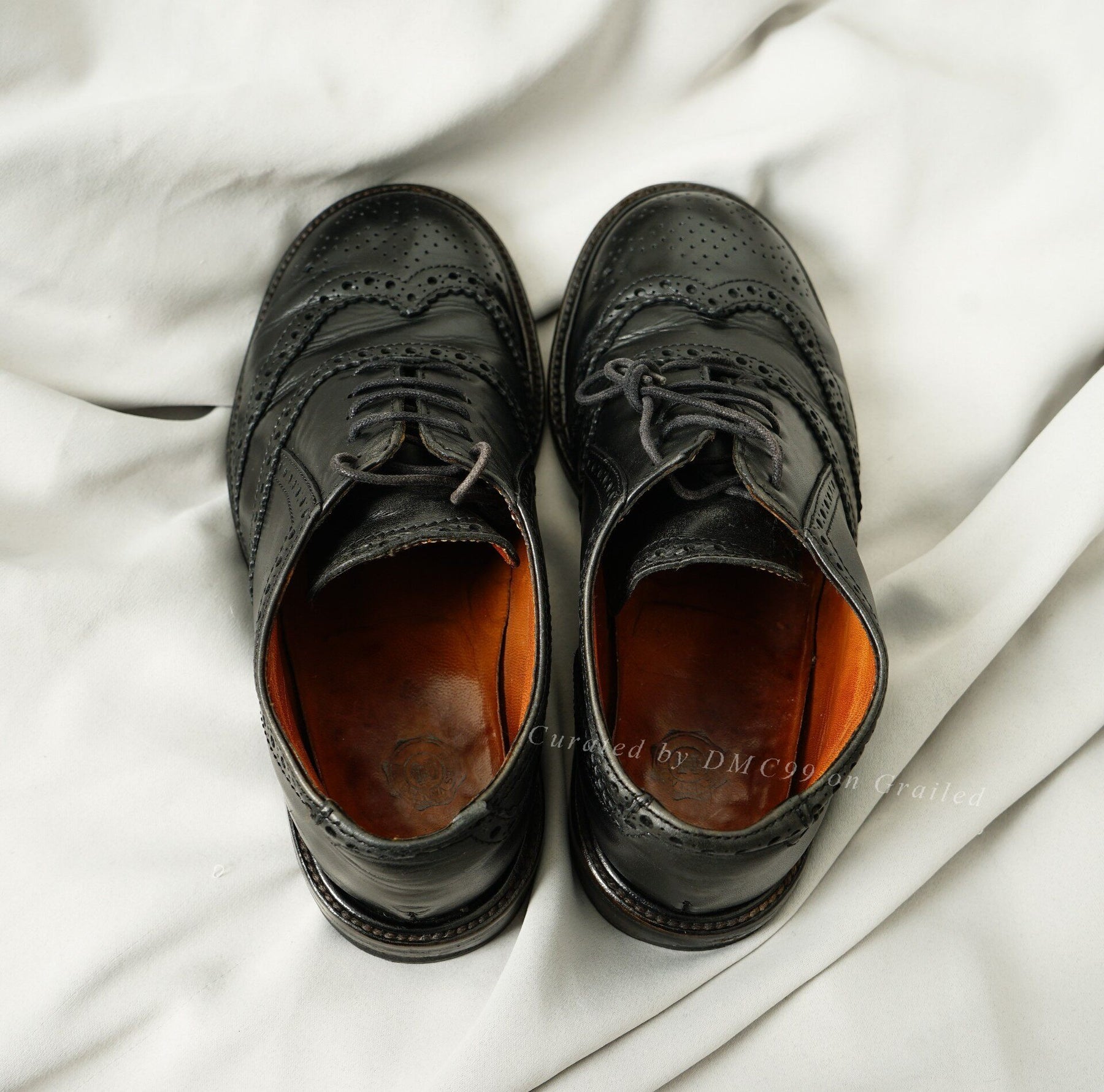 Dries Van Noten Cut-Out Carved Brogue Leather Shoes