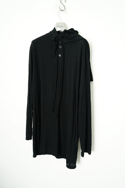 Yohji Yamamoto Button Turtleneck Scarf Tie Long Sleeve