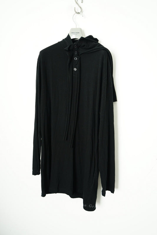 Yohji Yamamoto Button Turtleneck Scarf Tie Long Sleeve