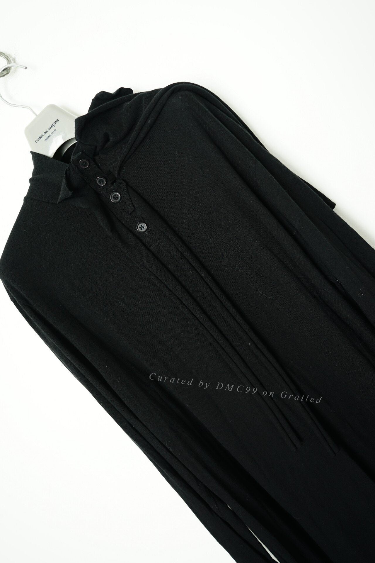 Yohji Yamamoto Button Turtleneck Scarf Tie Long Sleeve