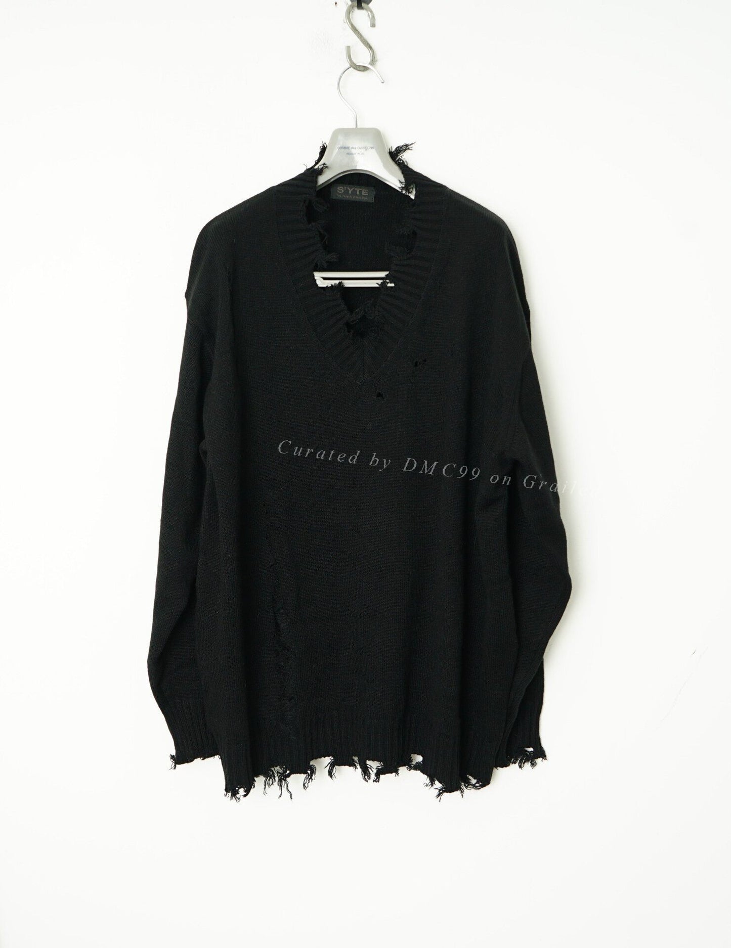 Yohji Yamamoto Knit Distressed Oversized Sweater