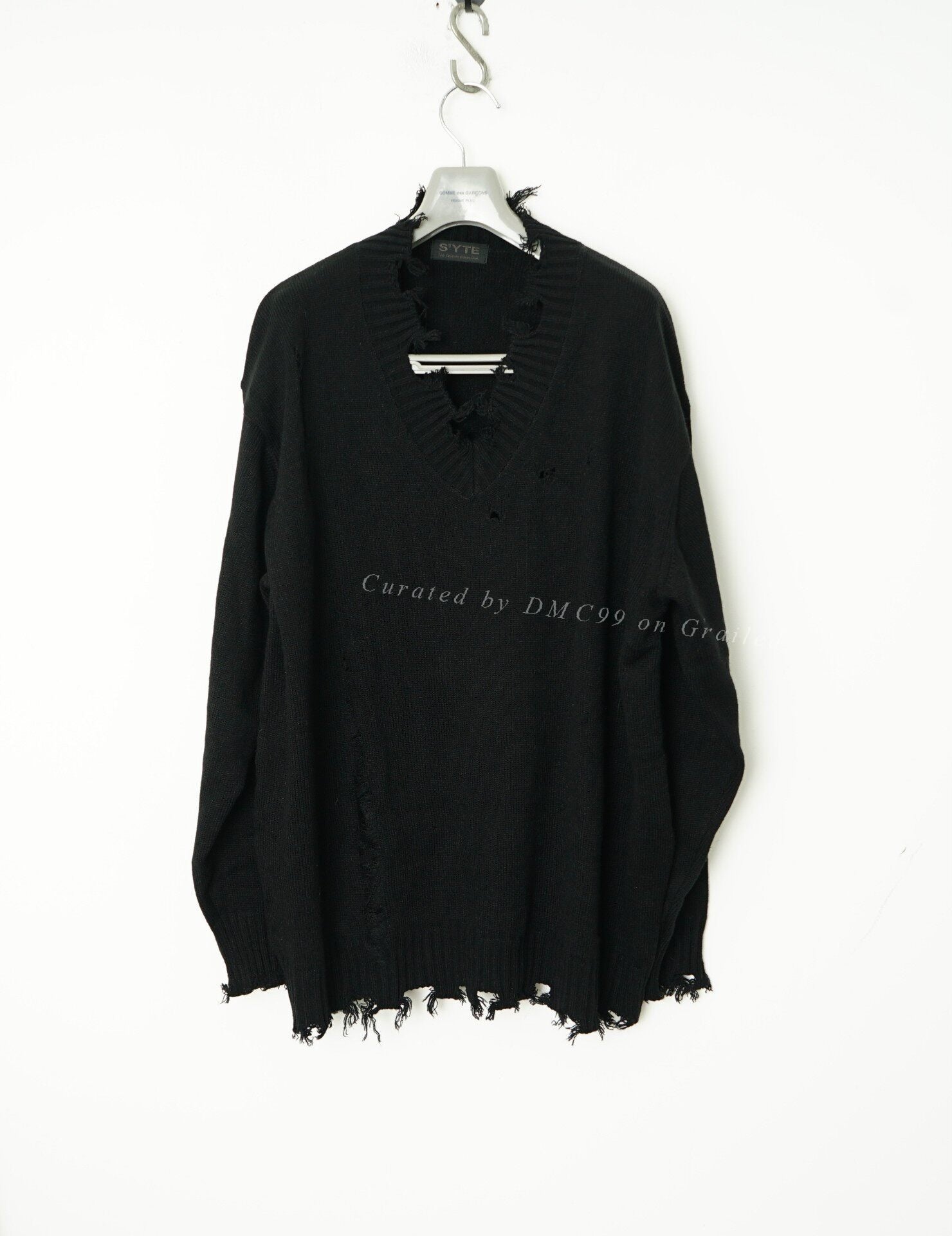 Yohji Yamamoto Knit Distressed Oversized Sweater