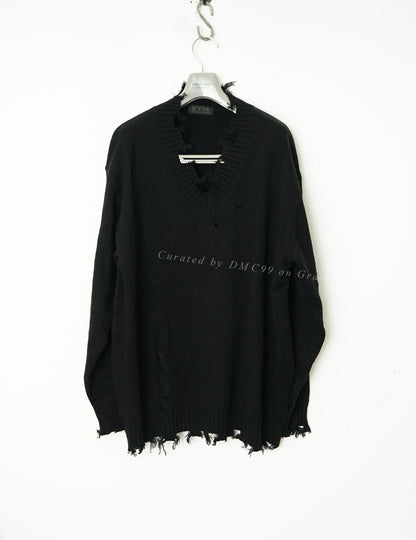 Yohji Yamamoto Knit Distressed Oversized Sweater