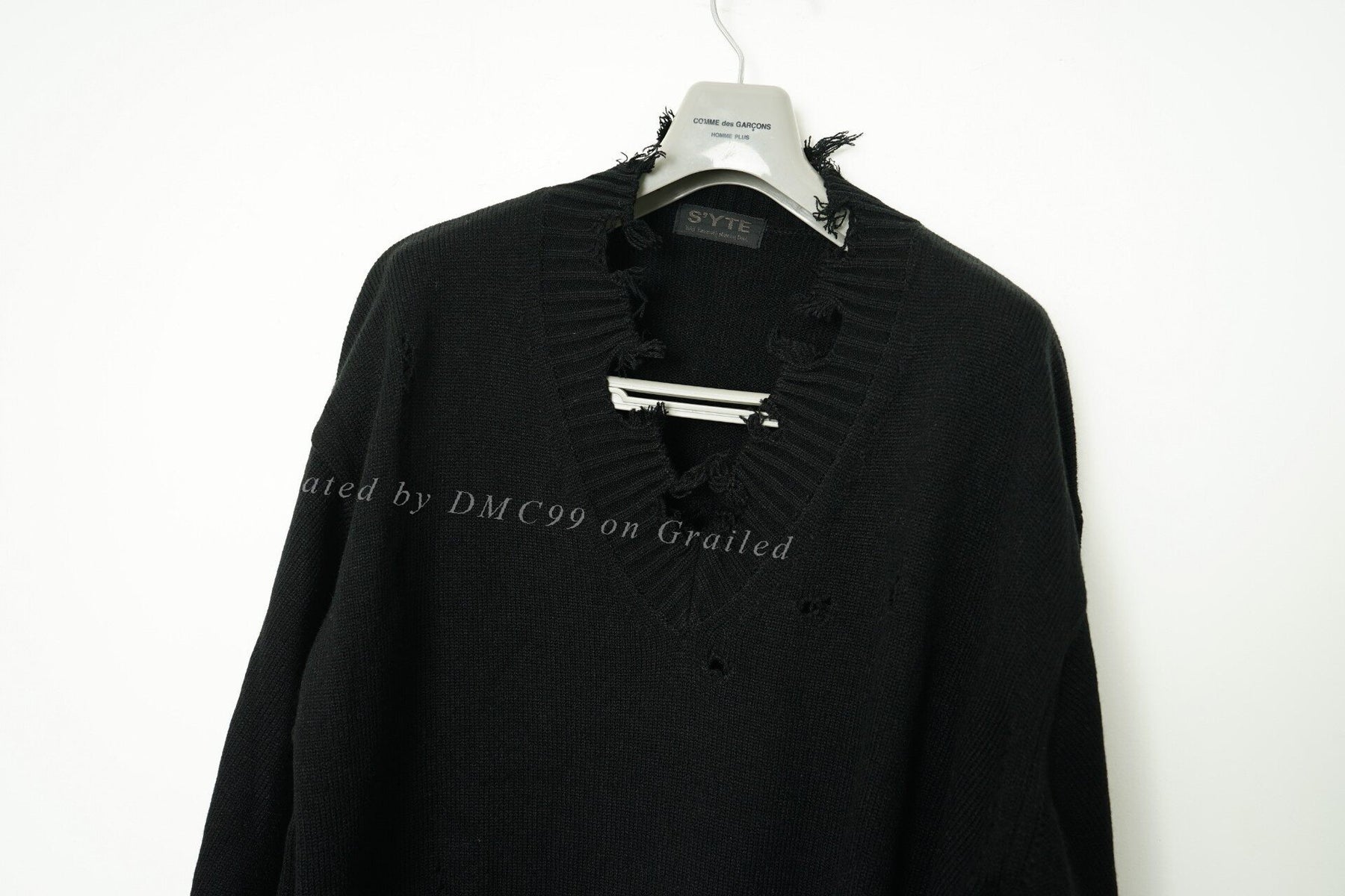 Yohji Yamamoto Knit Distressed Oversized Sweater