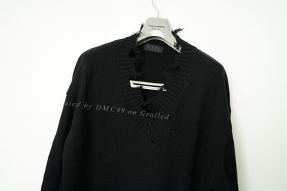 Yohji Yamamoto Knit Distressed Oversized Sweater