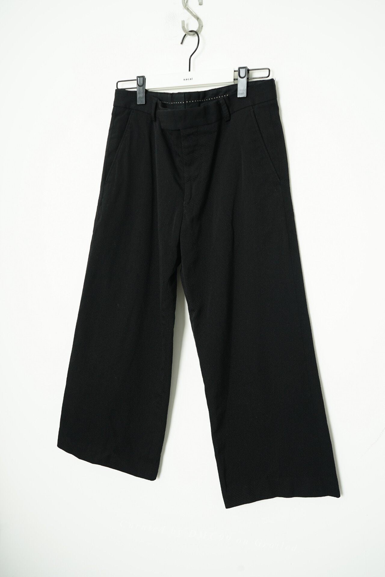 Dries Van Noten Wool Wide-Leg Cropped Pants