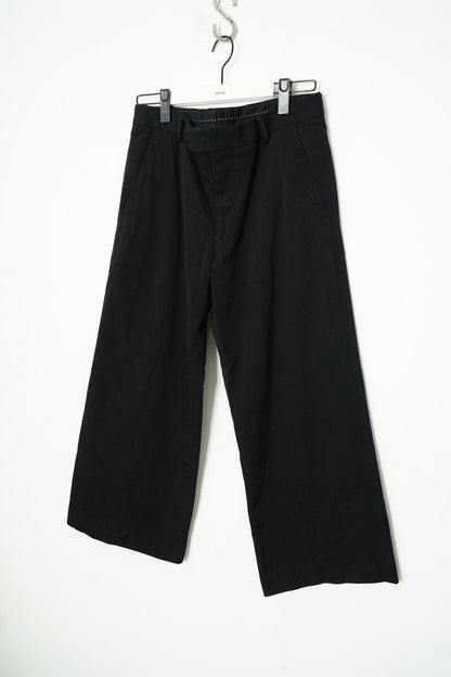 Dries Van Noten Wool Wide-Leg Cropped Pants
