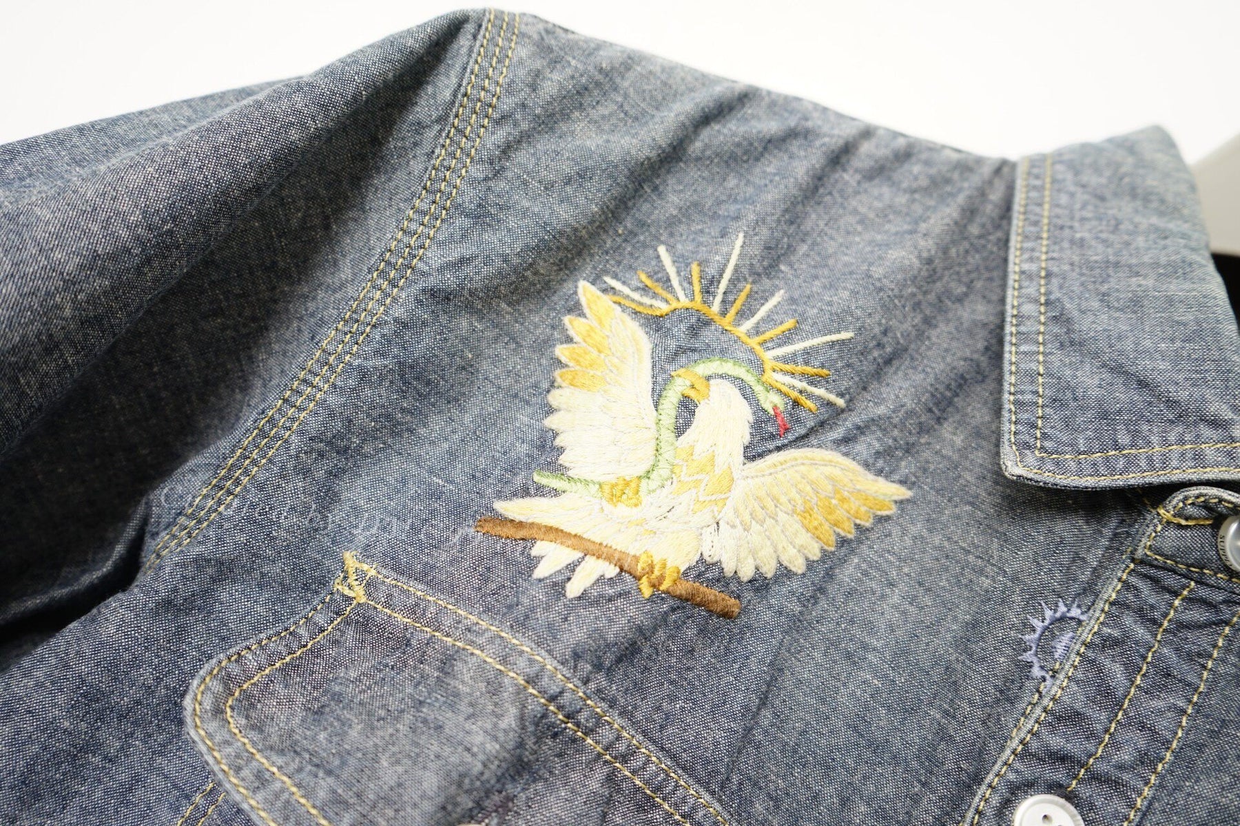 Neighborhood Embroidered Beaded Short-Sleeve Shirt