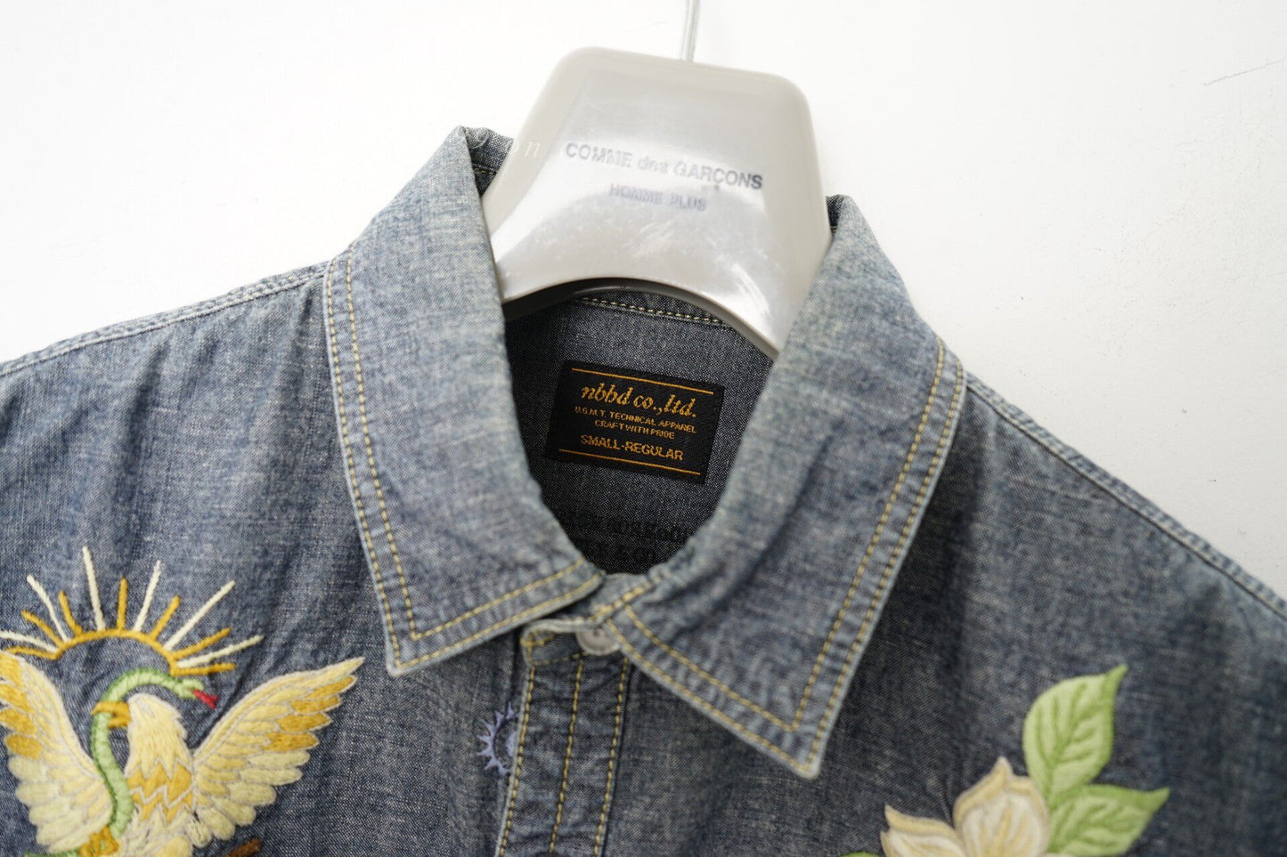Neighborhood Embroidered Beaded Short-Sleeve Shirt