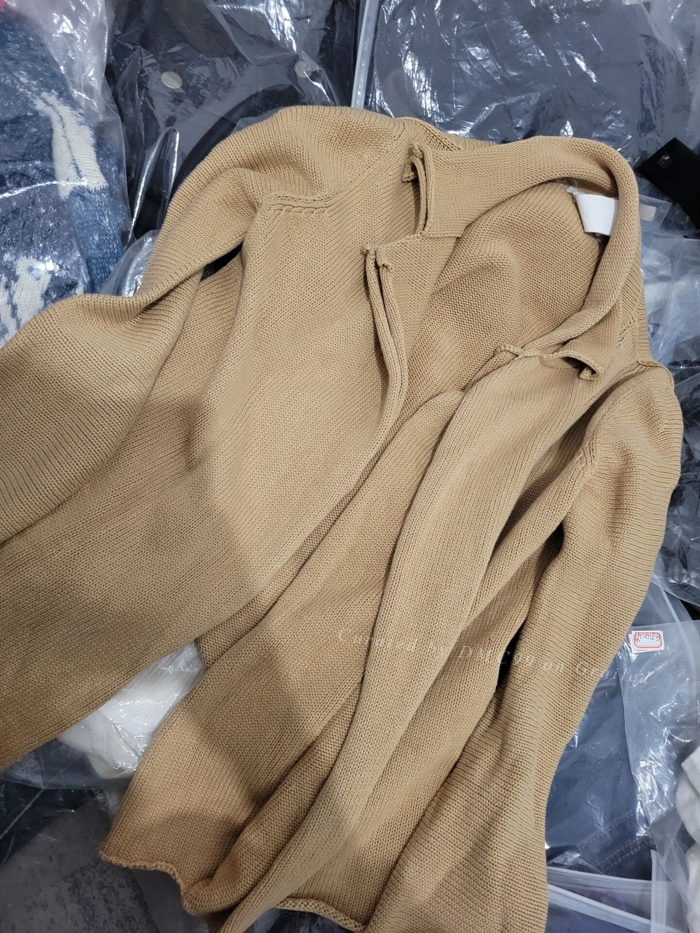 Yohji Yamamoto Fake Double Layer Knit Coat