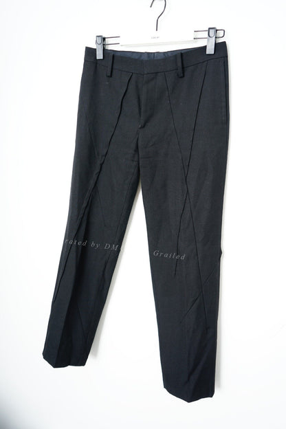 Undercover Wool Cropped Geometric Panel Pants
