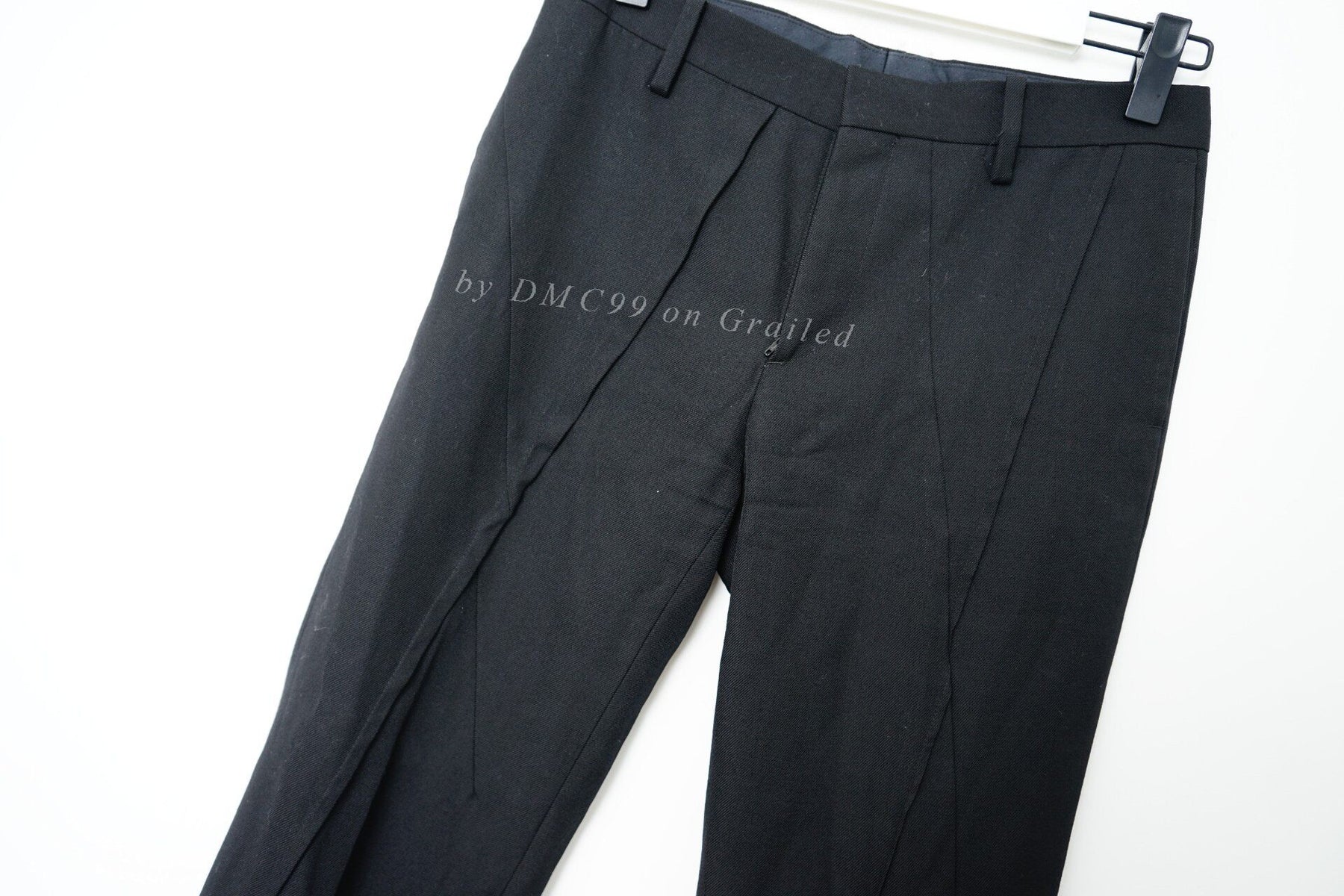 Undercover Wool Cropped Geometric Panel Pants
