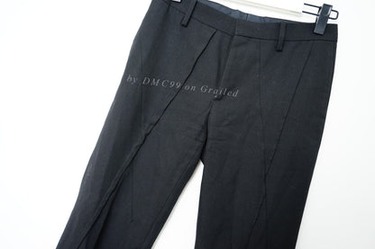 Undercover Wool Cropped Geometric Panel Pants