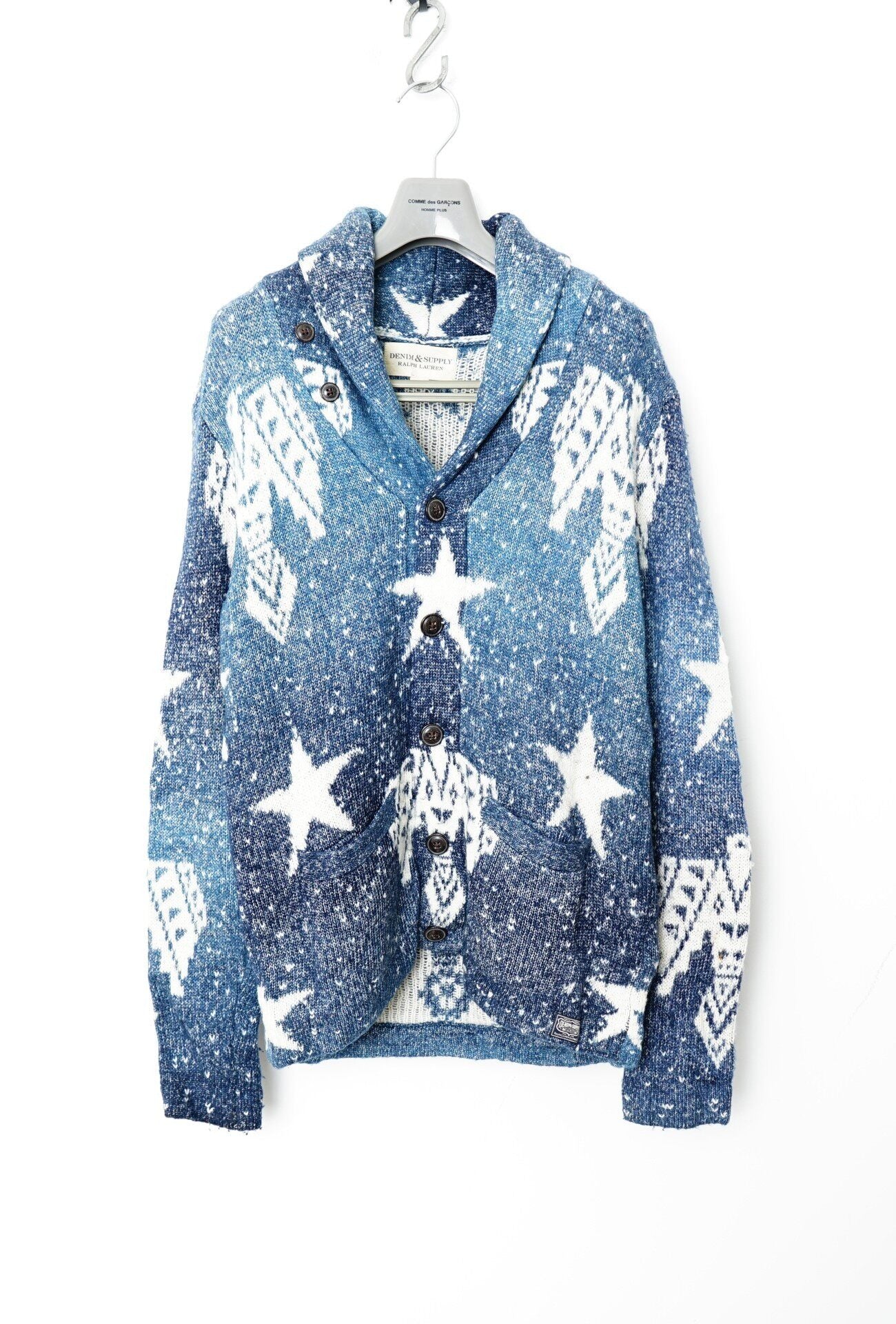Denim Supply Discharge Knit Thunderbird Cardigan