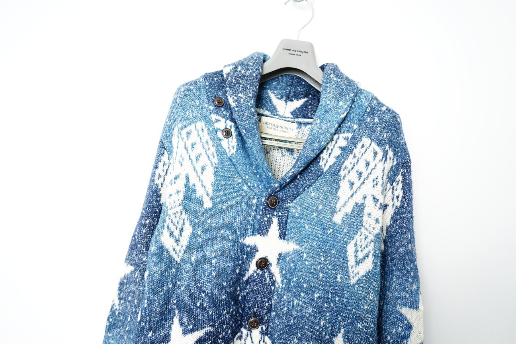 Denim Supply Discharge Knit Thunderbird Cardigan