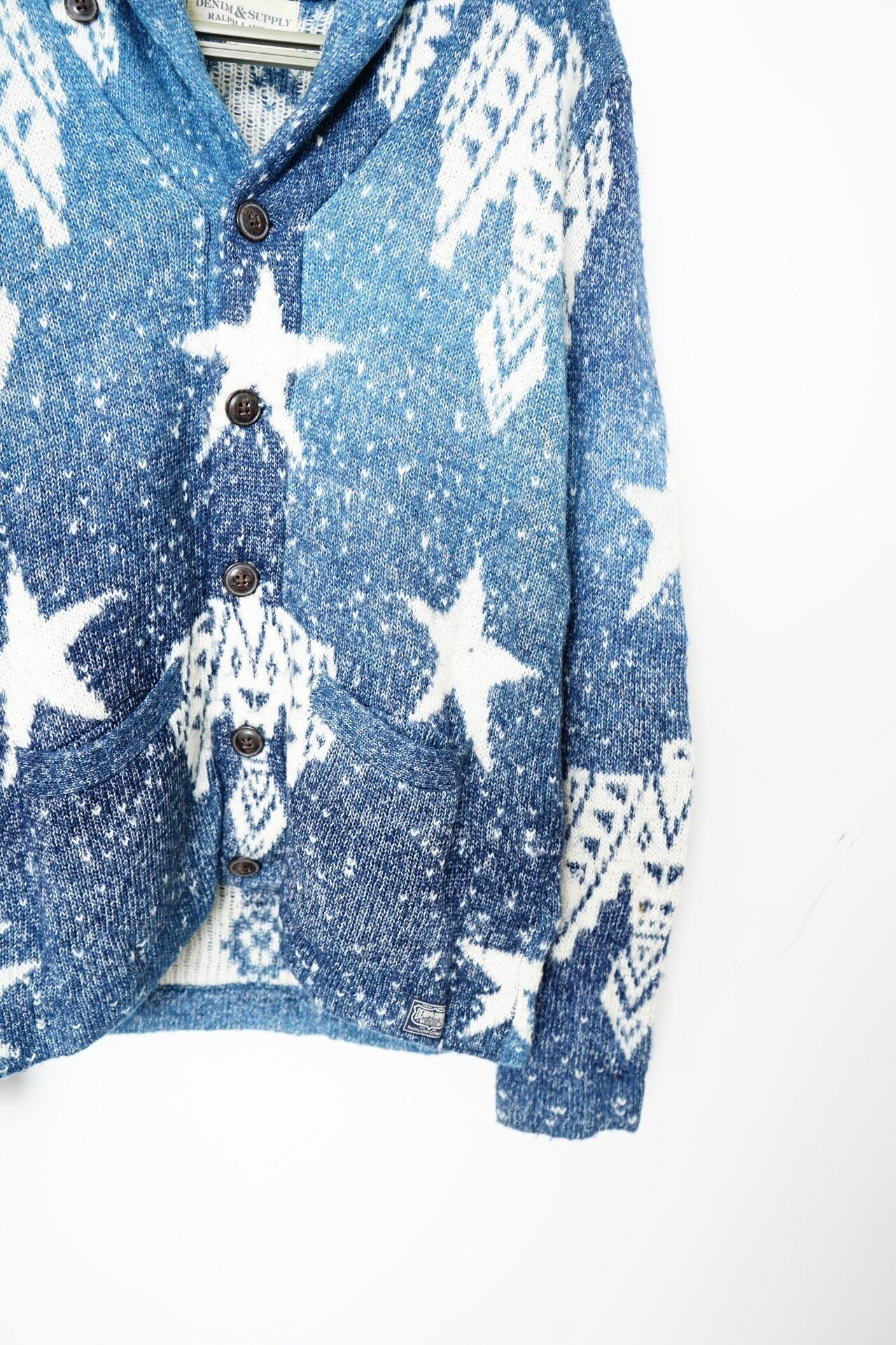 Denim Supply Discharge Knit Thunderbird Cardigan